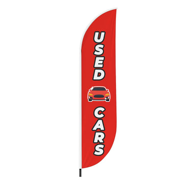USED CARS 3 FEATHER FLAG