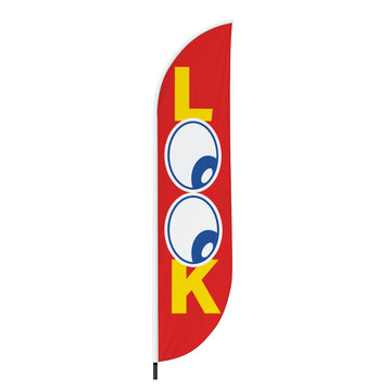 LOOK FEATHER FLAG