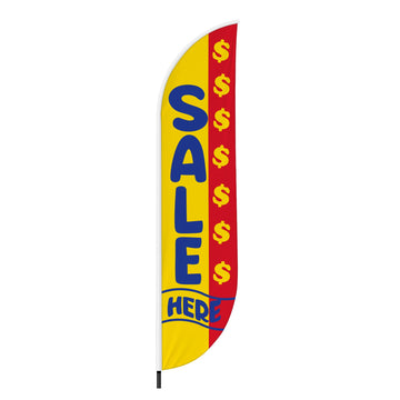 SALE HERE FEATHER FLAG