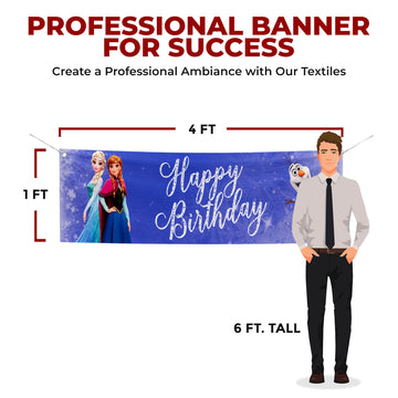 HAPPY BIRTHDAY FROZEN LARGE BANNER