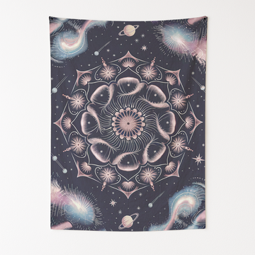 MIDNIGHT MANDALA TAPESTRY