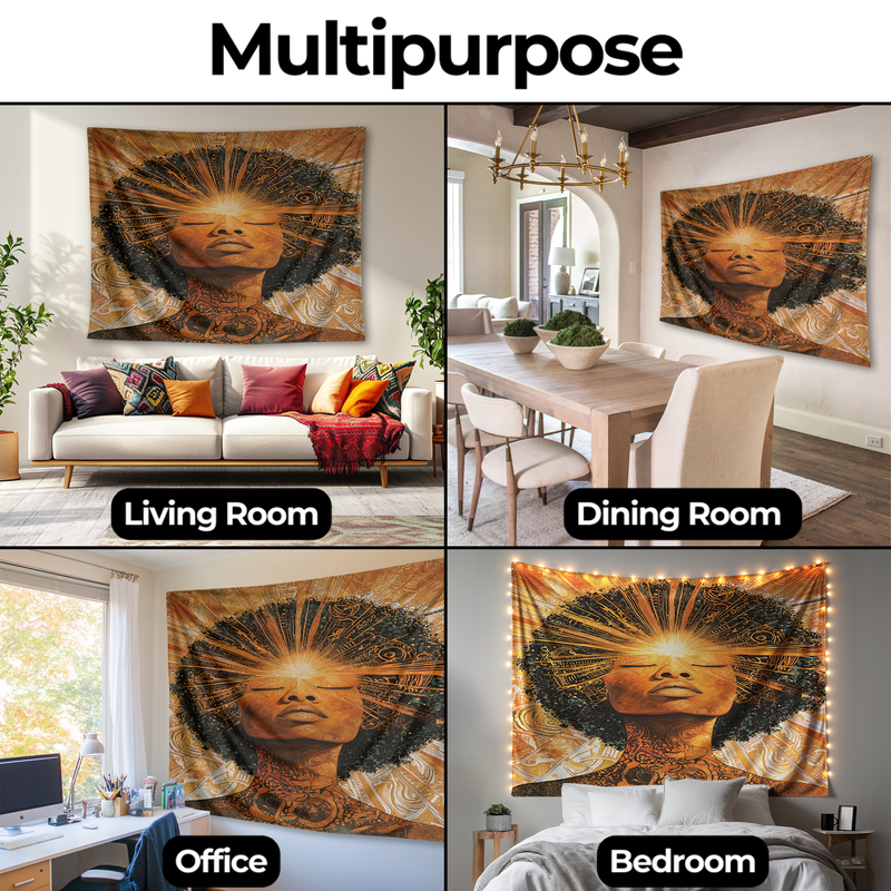 AFRO GODDESS AWAKENING WALL TAPESTRY