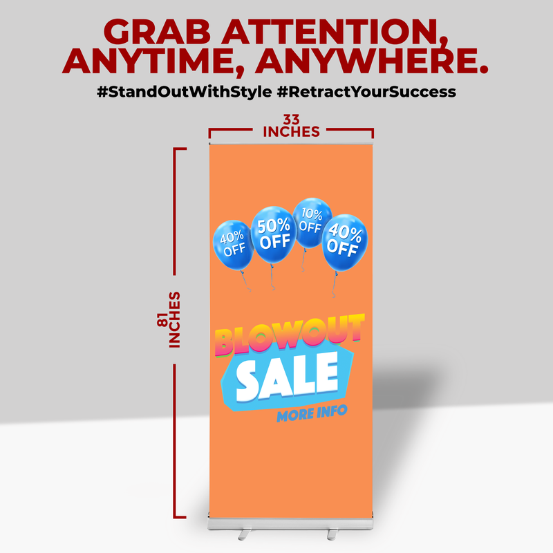 BLOW OUT SALE BANNER RETRACTABLE