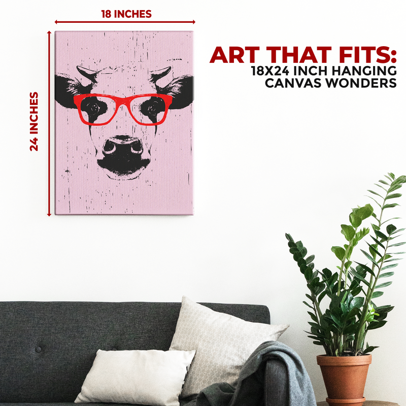 FUNNY COW DECOR CANVAS