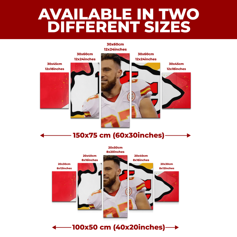 TRAVIS KELCE/ KC CHIEFS WALL CANVAS