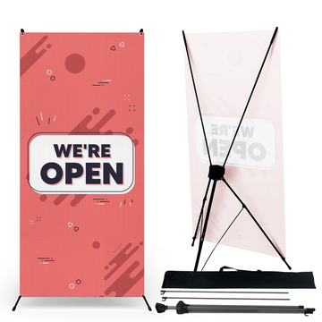 WE'RE OPEN X-BANNER