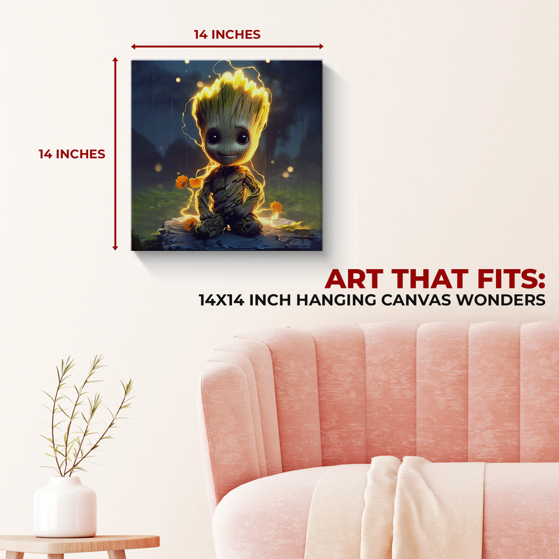 BABY GROOT WALL CANVAS DECOR