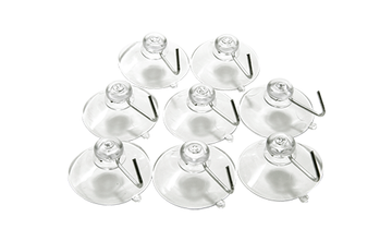 Suction Cup Hooks, 8-Pack (1.75"-diameter)
