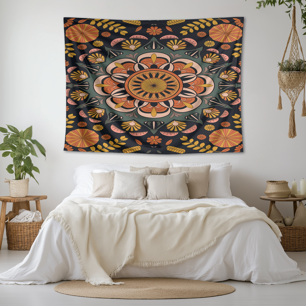 VIBRANT MANDALA TAPESTRY