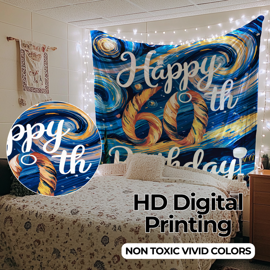 60TH BIRTHDAY WALL TAPESTRY
