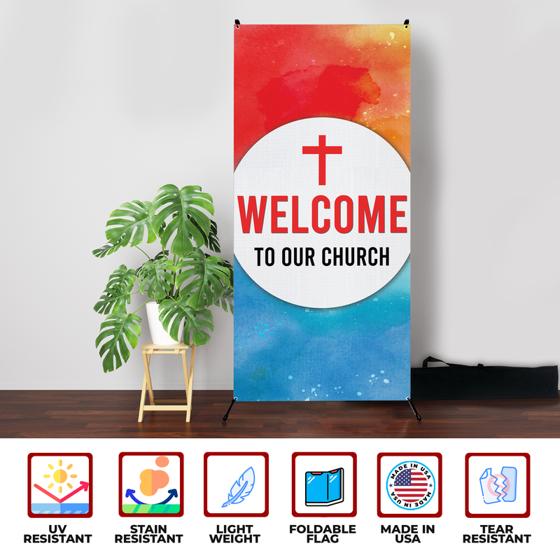 WELCOME TO OUR CHURCH X-BANNER