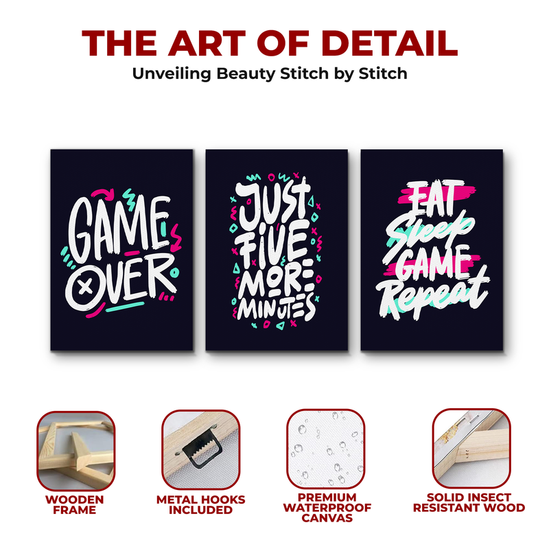 GAME OVER CANVAS DECOR