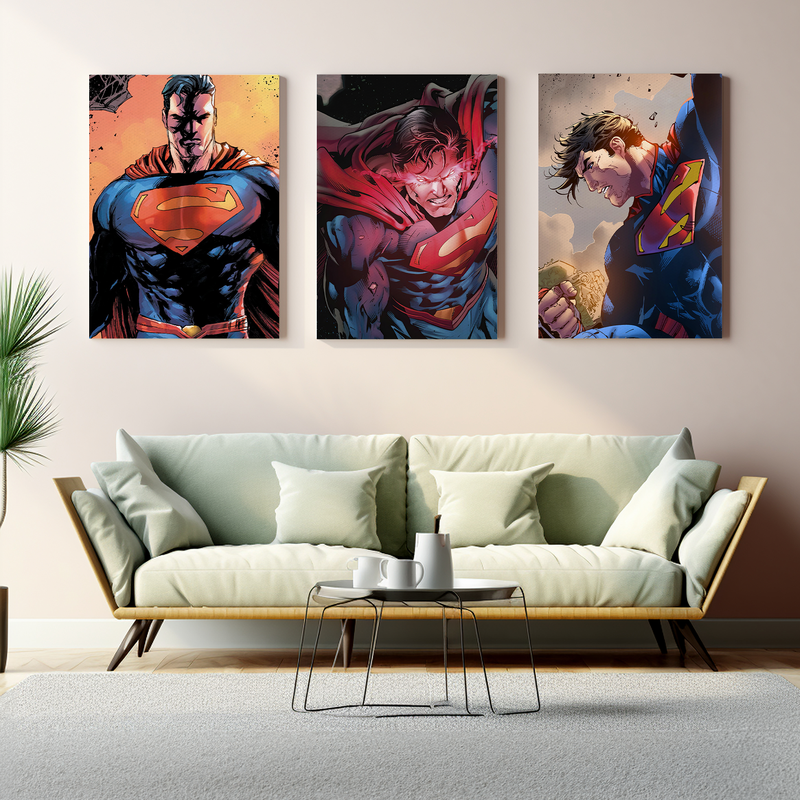 SUPERMAN COMIC STYLE WALL CANVAS