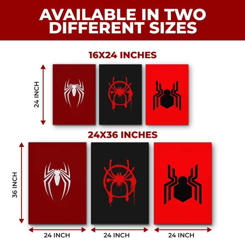 SPIDERMAN LOGOS CANVAS DECOR