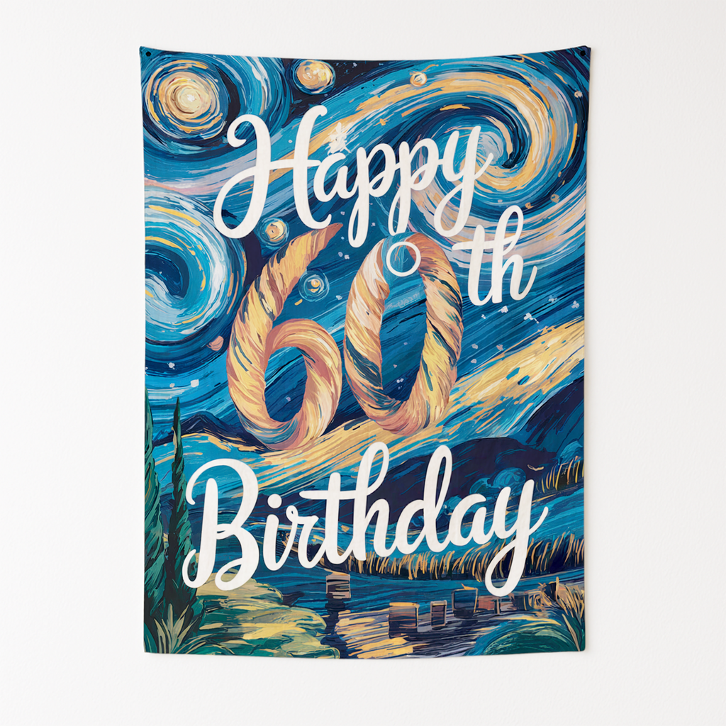 60TH BIRTHDAY WALL TAPESTRY