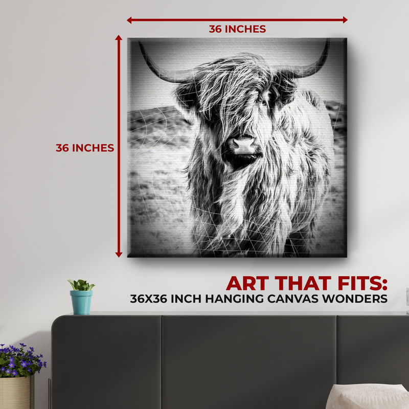 HIGHLAND COW CANVAS DECOR