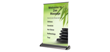 16.5" x 11.7" Retractable Silverwing Banner Stand