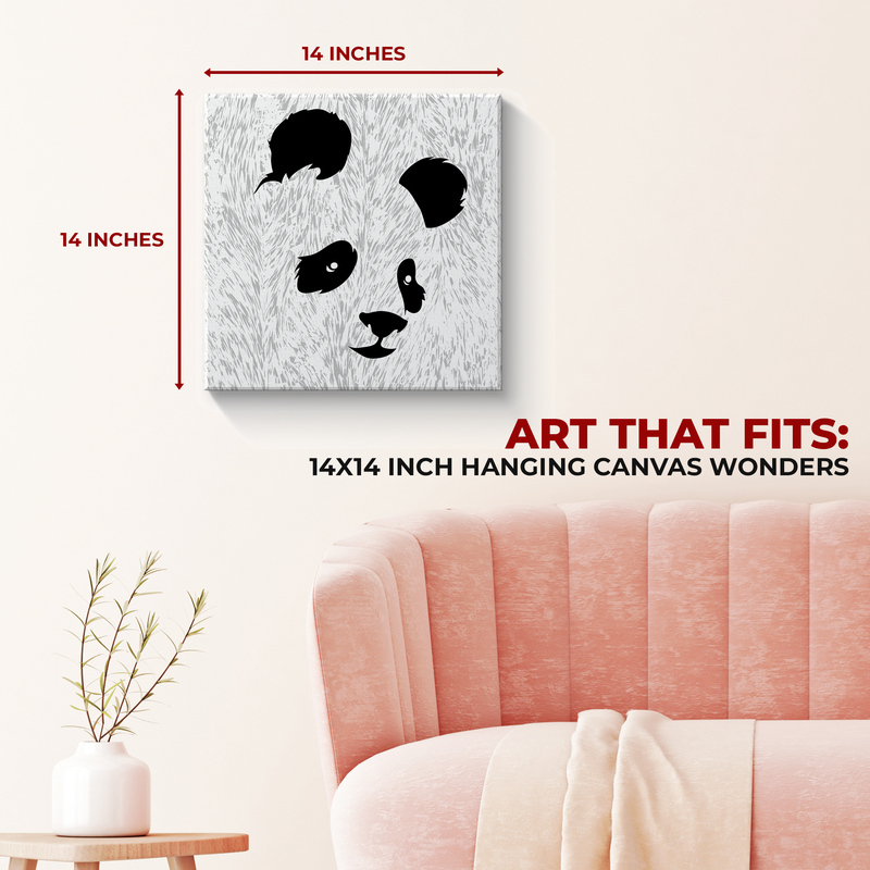 PANDA FACE CANVAS DECOR