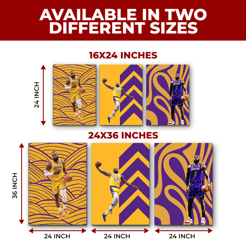 JAMES/ LAKERS WALL CANVAS