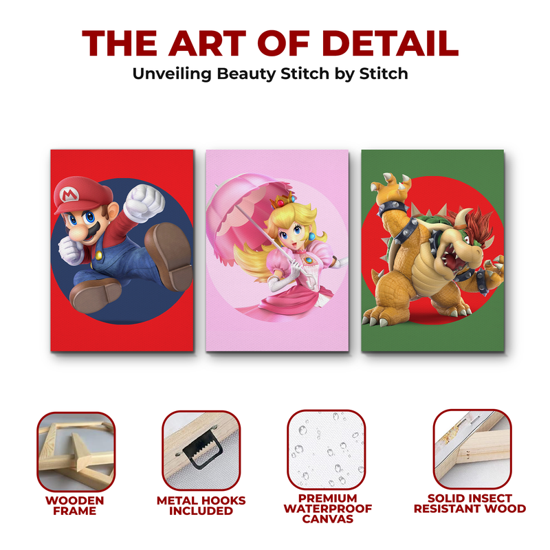 SUPER MARIO SMASH FIGHTERS CANVAS DECOR