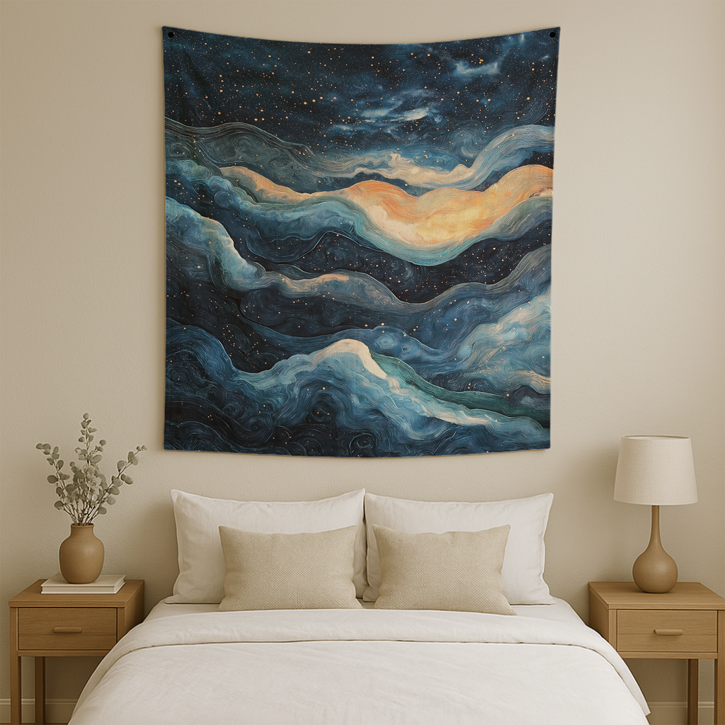 COSMIC WAVES WALL TAPESTRY