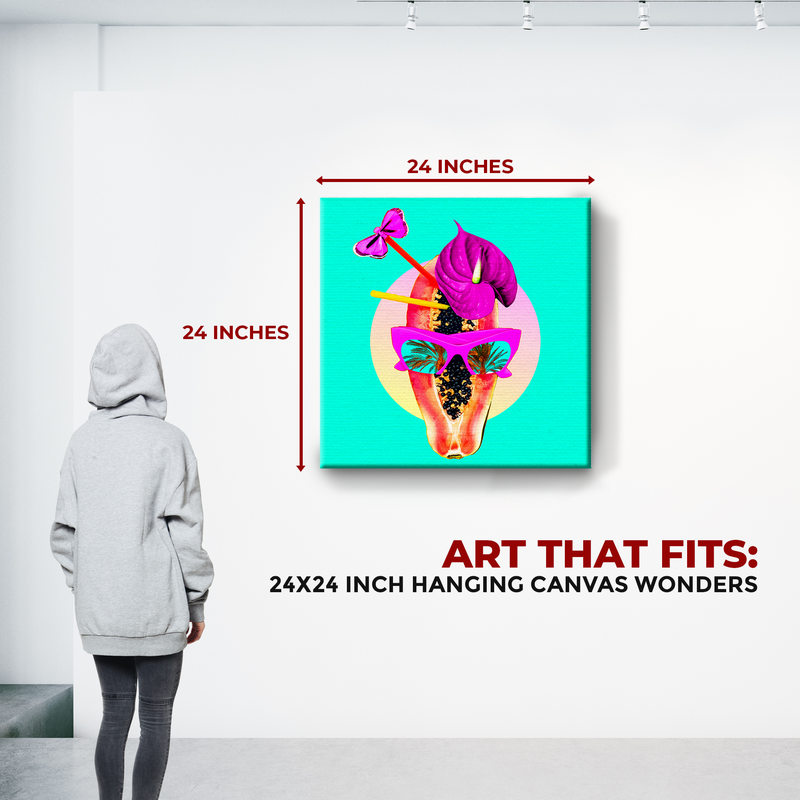 PAPAYA BEACH PARTY DECOR CANVAS