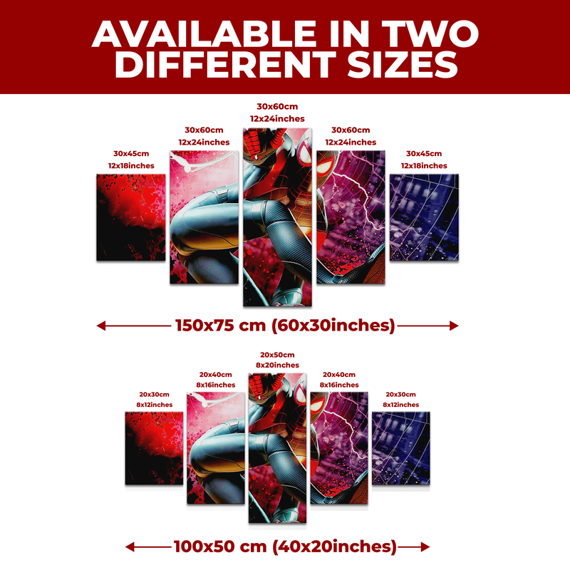 BLACK SPIDER-MAN MORALES WALL CANVAS