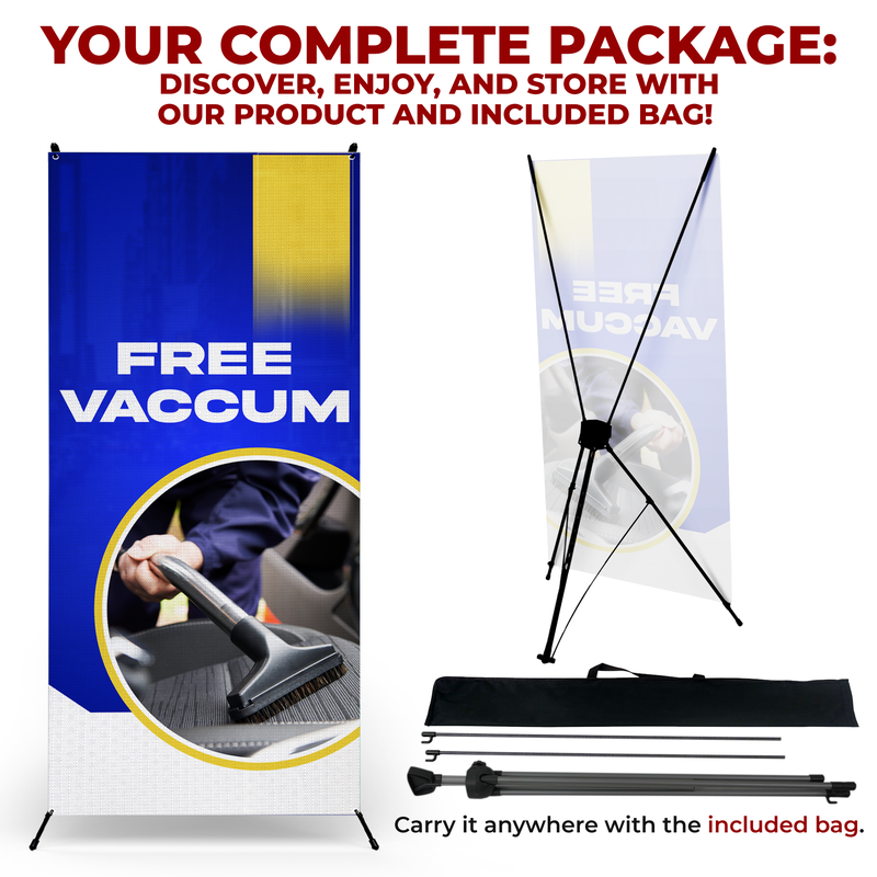 FREE VACCUM X-BANNER
