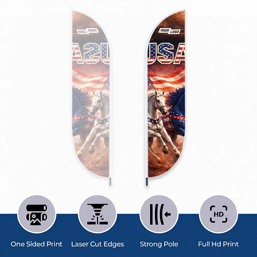 Pre Design 250th 4th of July Feather Flag Design 4