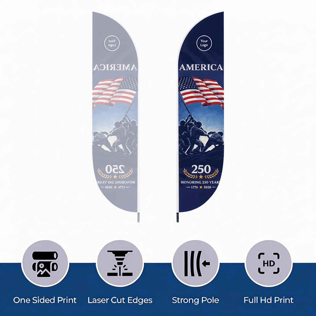 Pre Design 250th 4th of July Feather Flag Design 3