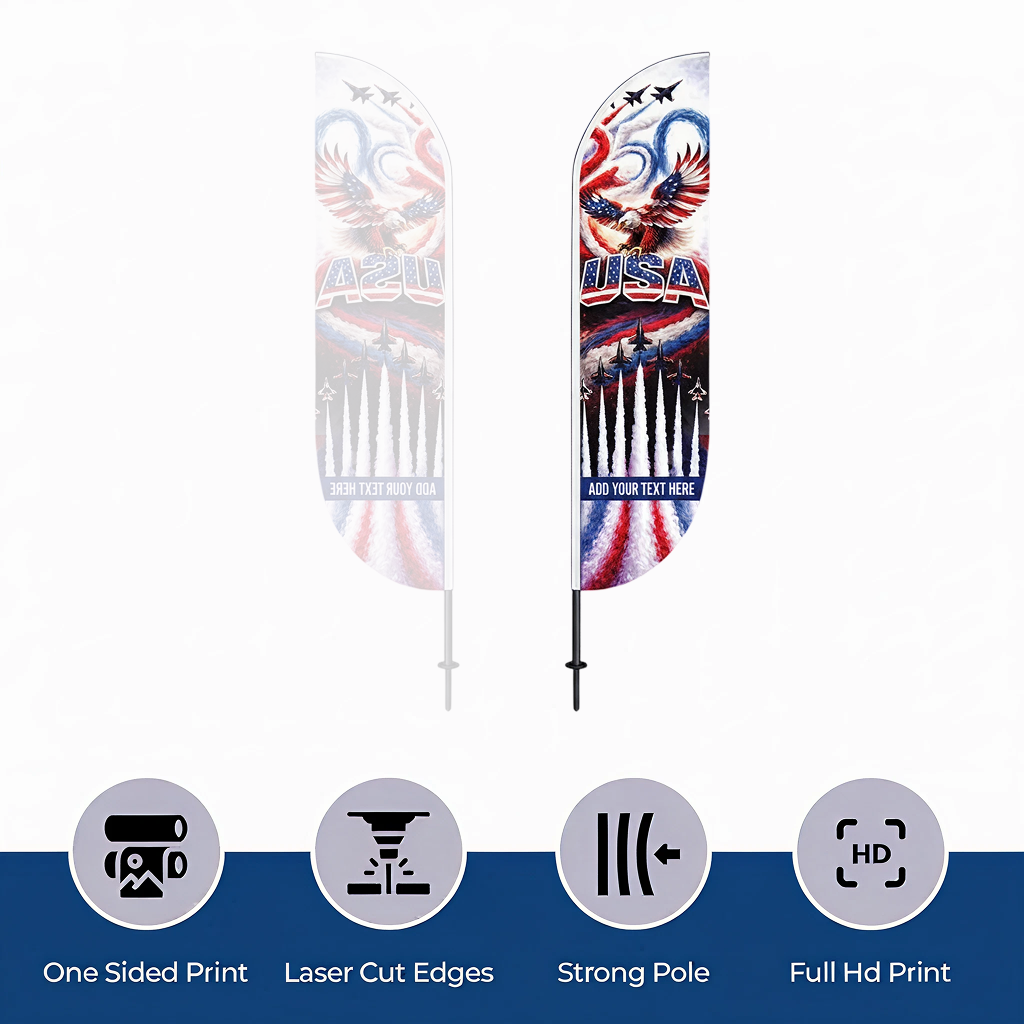 Pre Design 250th 4th of July Feather Flag Design 2
