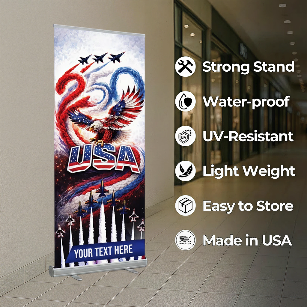 Per Design 250th 4th of July Retractable Banner Design 5
