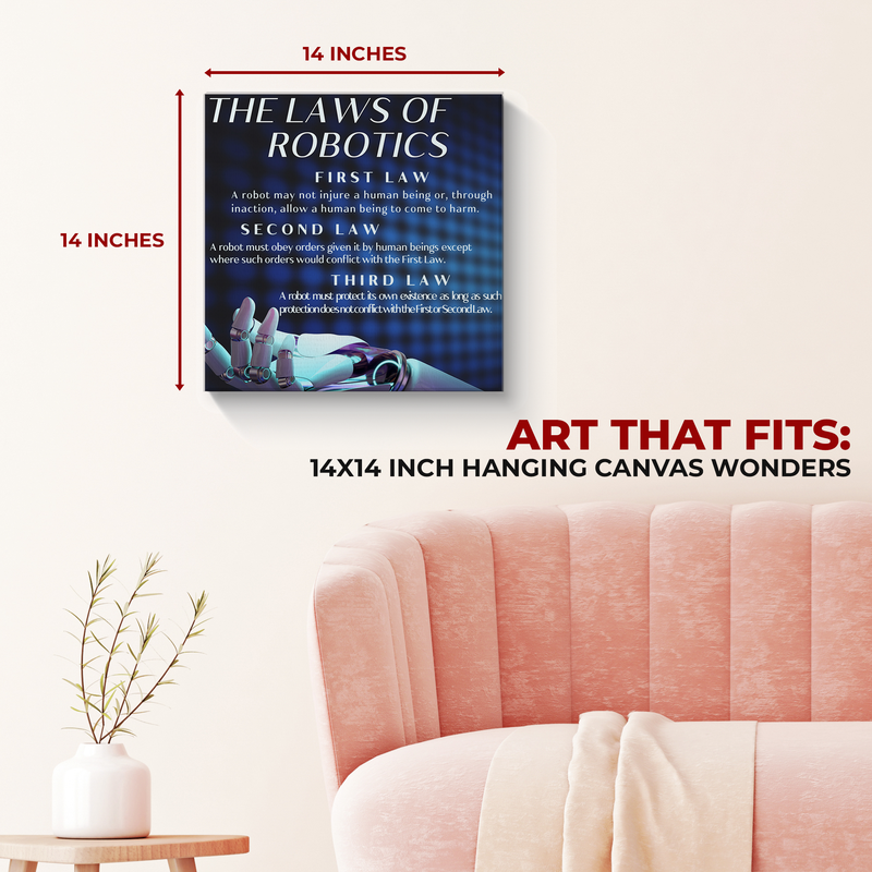 LAWS OF ROBOTICS WALL CANVAS DECOR