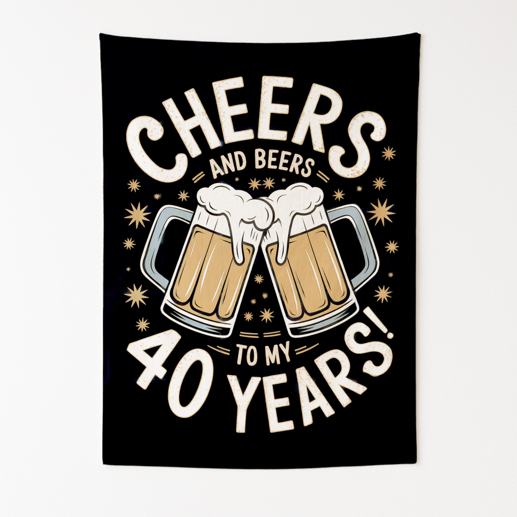 40TH BIRTHDAY WALL TAPESTRY