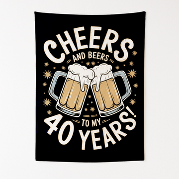 40TH BIRTHDAY WALL TAPESTRY