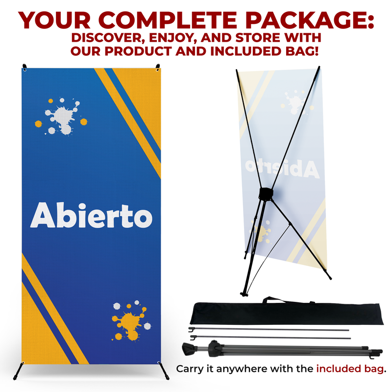 ABIERTO (OPEN) X-BANNER