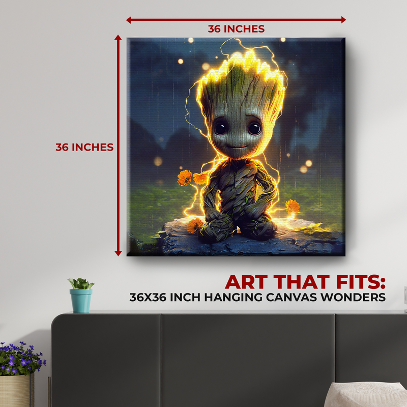 BABY GROOT WALL CANVAS DECOR