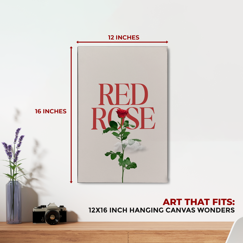 RED ROSE CANVAS DECOR
