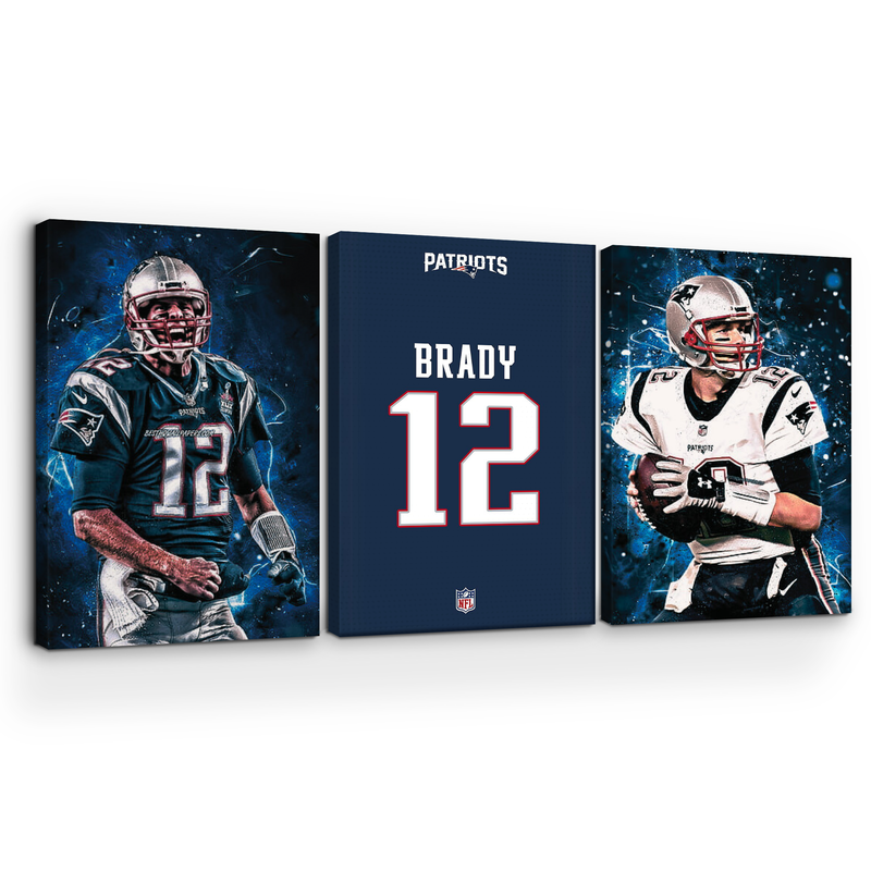 TOM BRADY PATRIOTS WALL CANVAS