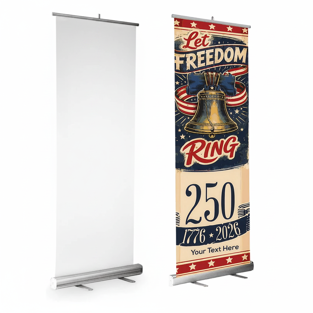 Per Design 250th 4th of July Retractable Banner Design 4