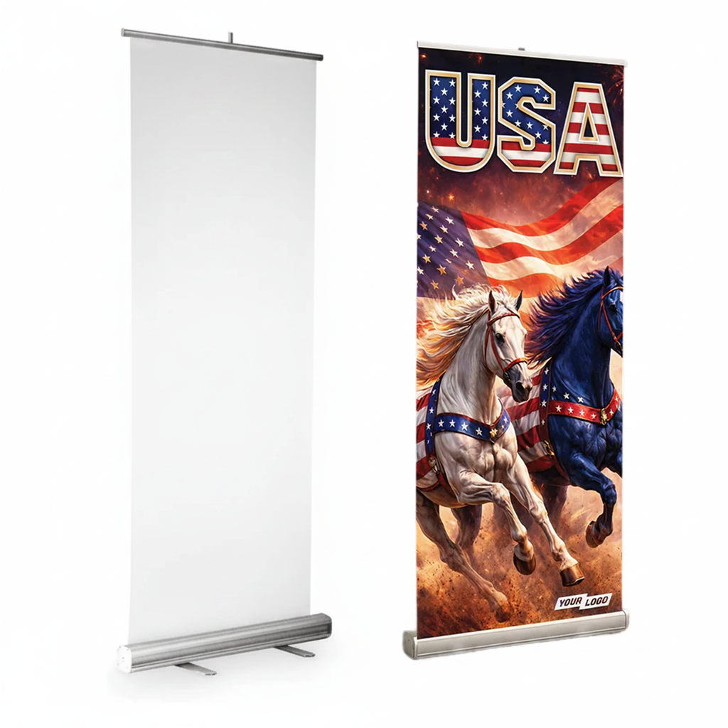 Per Design 250th 4th of July Retractable Banner Design 3