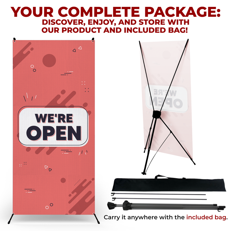 WE'RE OPEN X-BANNER
