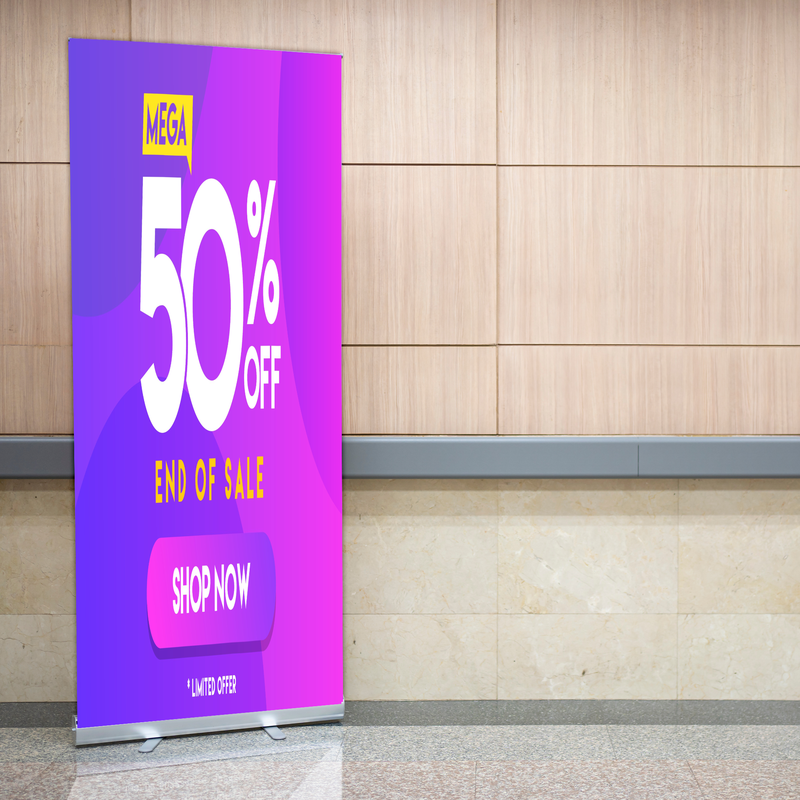 50%OFF SALE BANNER RETRACTABLE