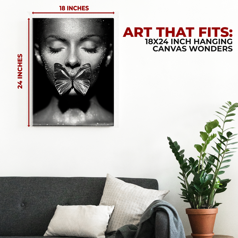 WOMEN & BUTTERFLY CANVAS DECOR
