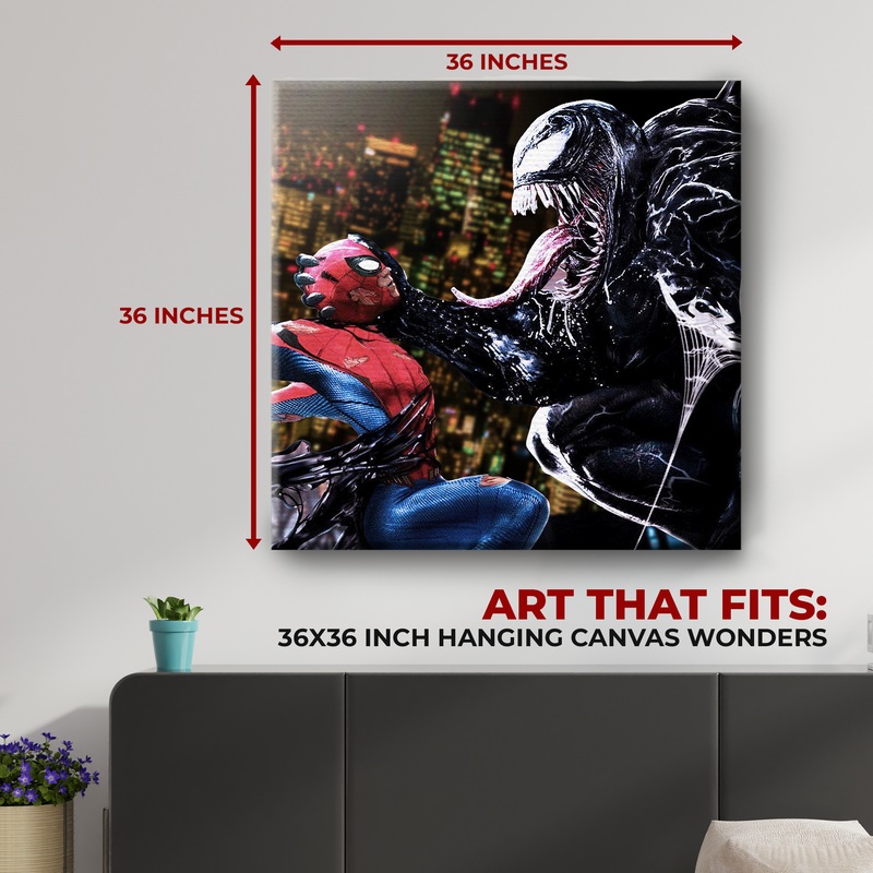 SPIDERMAN VS VENOM WALL CANVAS