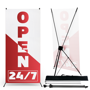 OPEN 24/7 X-BANNER