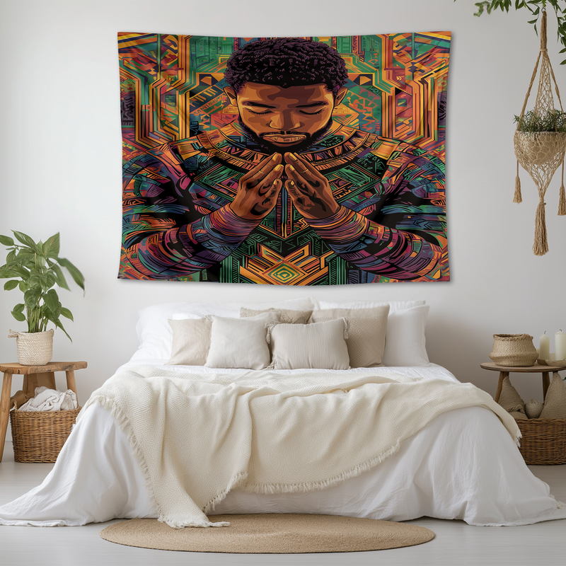 WAKANDA FOREVER TRIBUTE WALL TAPESTRY