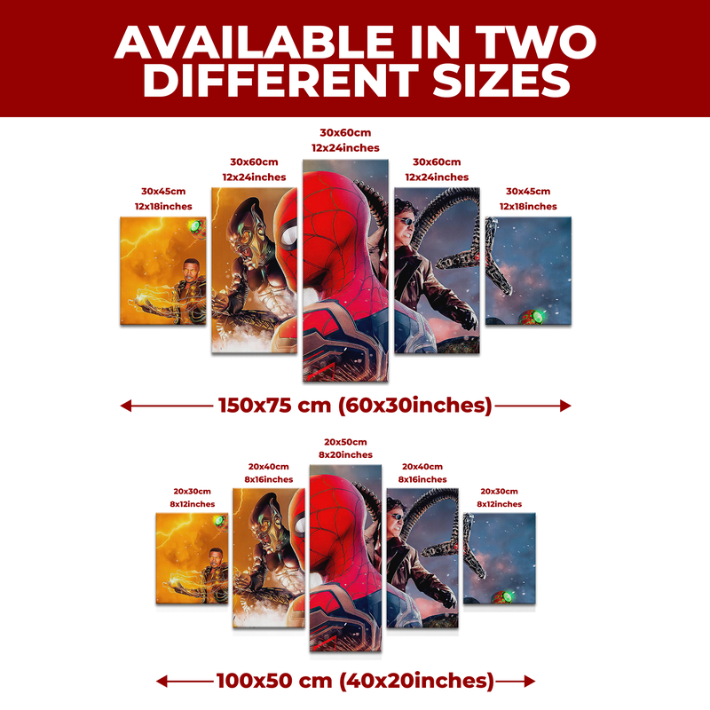 SPIDERMAN & ENEMIES WALL CANVAS