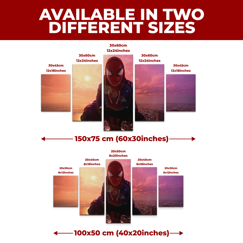 SPIDER-MAN SUNSET CITY WALL CANVAS