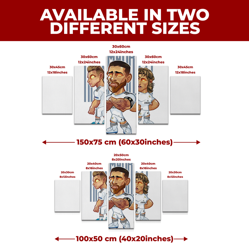 REAL MADRID COMIC STYLE DECOR CANVAS